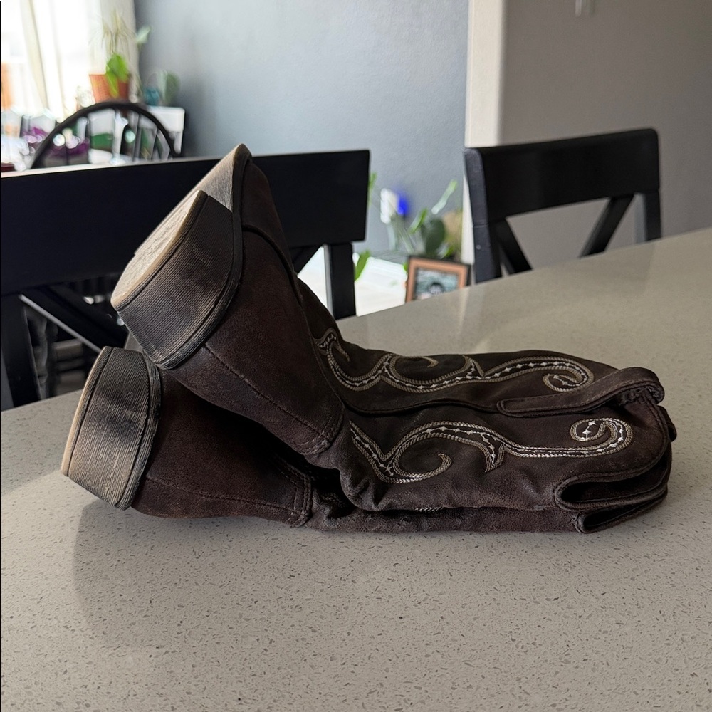 American Rag Cowboy Boots Brown Southern Country 8.5 Western - Picture 5 of 9